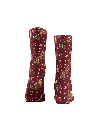 BURLINGTON | Socken FANCY CHRISTMAS 36-41 marine | dunkelrot